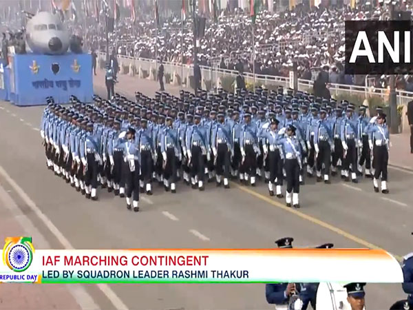 Visual of Indian Air Force contingent in the Republic Day Parade 2024 (Photo/ANI)