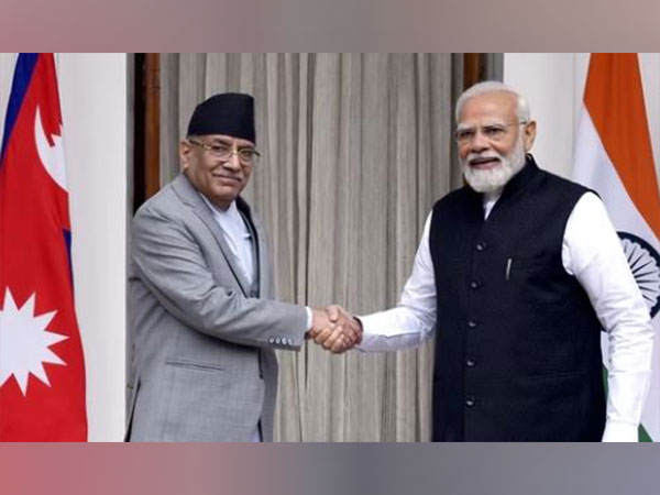 PM Modi and Nepal PM Pushpa Kamal Dahal (Photo/ANI)