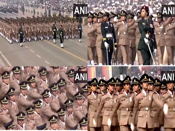 Armed Forces Medical Services contingent at Kartavya Path (Images: ANI)