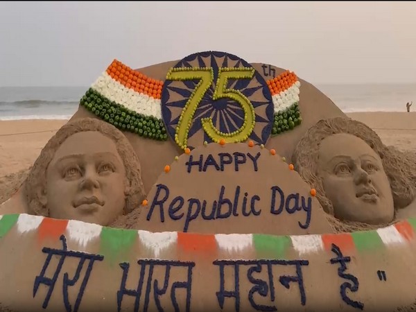 Sand art by Sudarsan Pattnaik(Image source/ANI) 