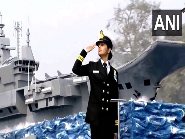 Indian Navy contingent at Kartavya Path (Image: ANI)