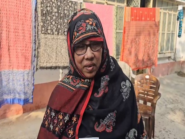 Kantha embroidery artist Takdira Begum of Bolpur conferred Padma Shri. (Photo/ANI)