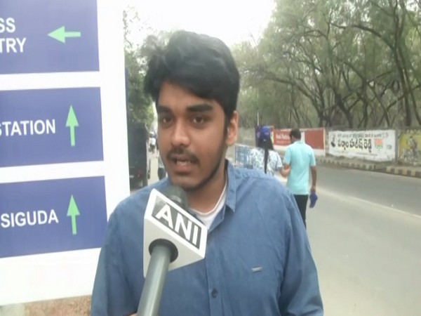 Fan outside Rajiv Gandhi international Cricket Stadium. (Picture: ANI)