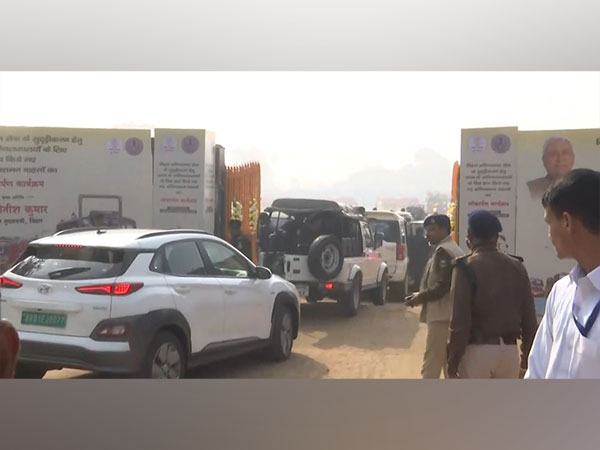 Bihar Chief Minister Nitish Kumar arrives to inaugurate Fire Fighting Vehicle (Photo/ANI)