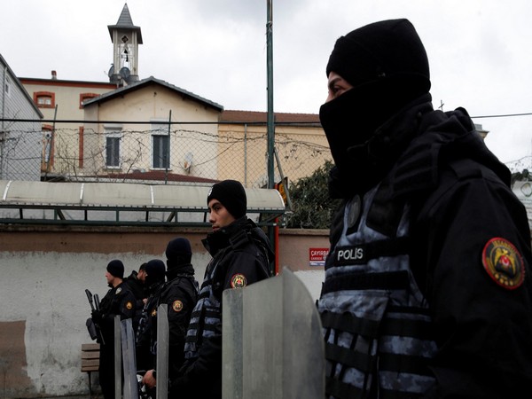 Turkish police outside the Italian Santa Maria Catholic Church after the shooting  (Source: Reuters)