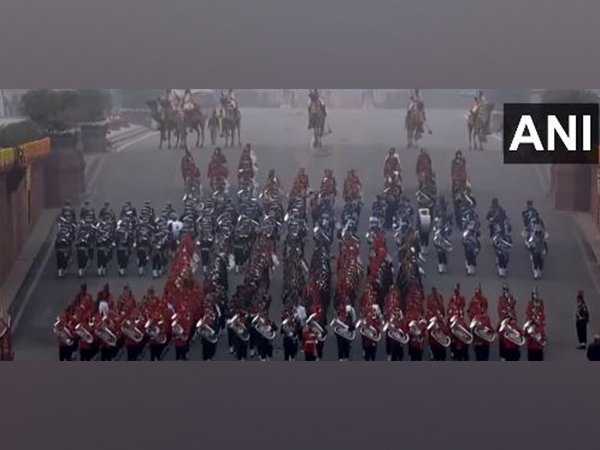 'Beating Retreat' ceremony at Vijay Chowk in Delhi (Photo/ANI)