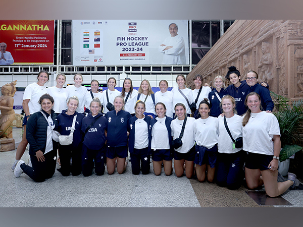 United States women's hockey team at Biju Patnaik International Airport in Bhubaneswar (Image: HI)