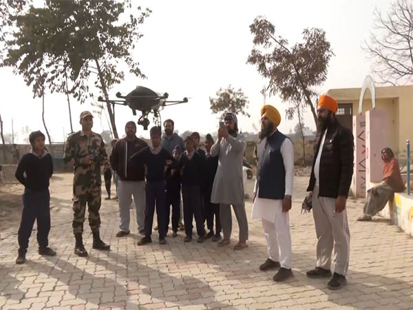 BSF conducts drone training for Amristar's Daoke village. (Photo/ANI)