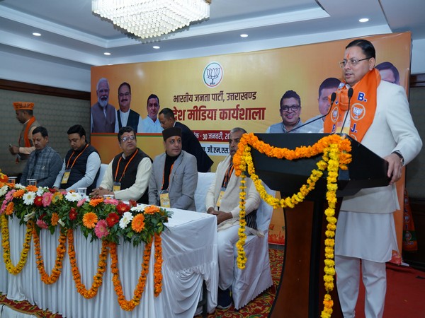 Pushkar Singh Dhami addresses BJP workshop in Uttarakhand (Photo/ANI) 