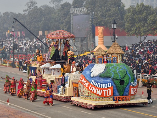 Gujarat tableau during Republic Day 2024 parade at Kartavya Path. (Photo/ANI)
