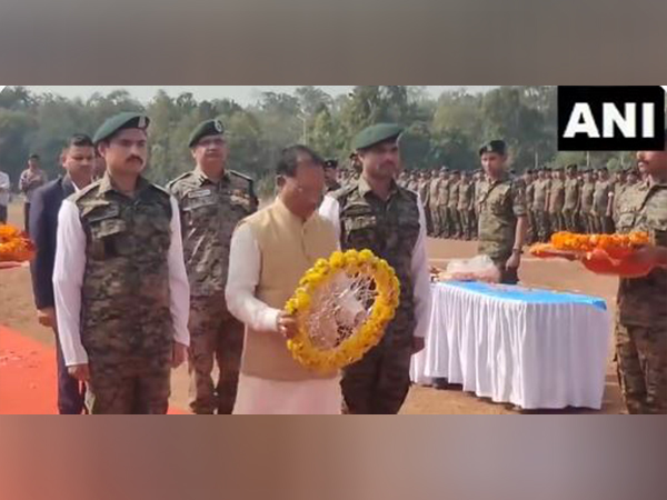 Chhattisgarh CM Vishnu Deo Sai laid wreath to the jawans who killed in Naxals’ attack (Photo/ANI)