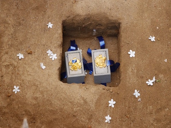 Foundation stone laid for construction of Ashoka Pillar at Sri Lanka’s Rajaguru Sri Subuthi Temple (Source: X/@IndiainSL)