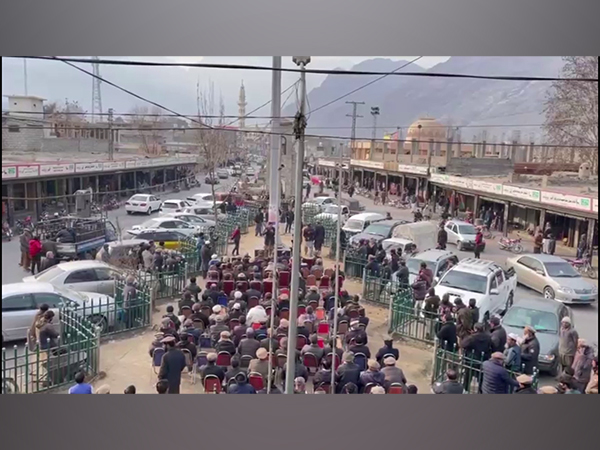 Visuals of wheat subsidy protests in Gilgit-Baltistan (File Photo/ANI)