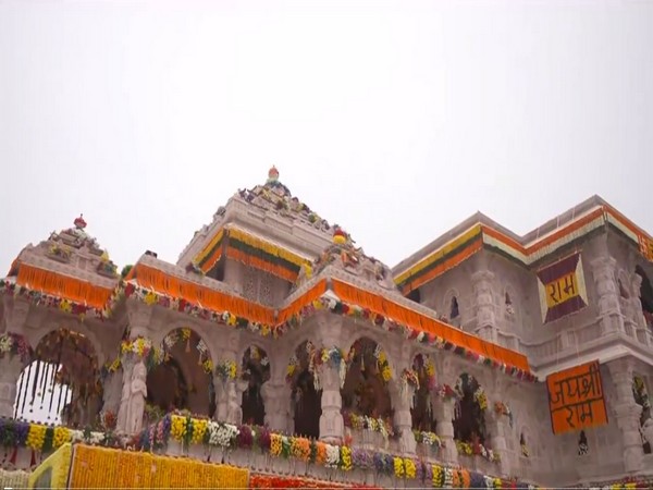 A visual of Ram Temple at Ayodhya (Photo credit: X/@narendramodi)