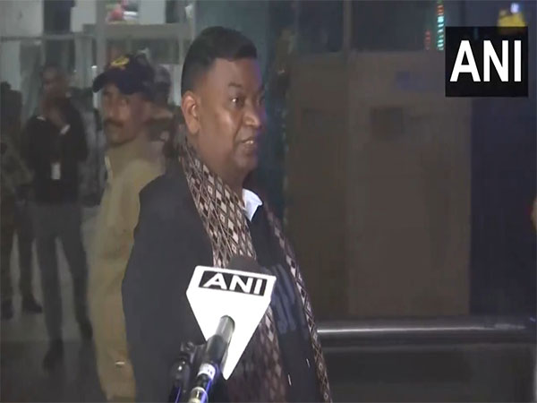 MLAs of JMM-led alliance in Jharkhand come out of Ranchi Airport as their flight could not take off due to low visibility. (Photo/ANI)