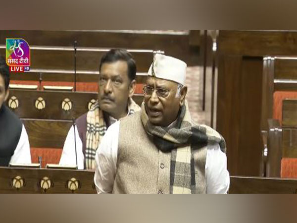 Leader of Opposition and Rajya Sabha MP Mallikarjun Kharge (Photo/Sansad TV)