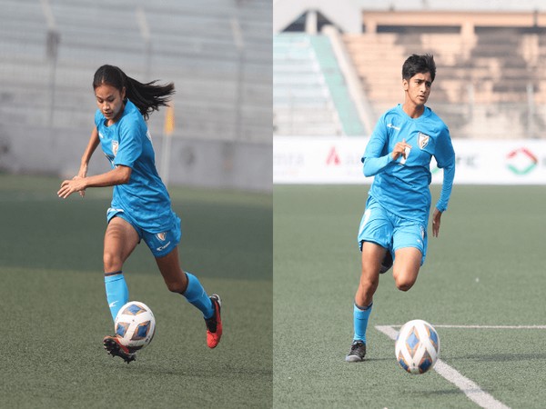 Sibani and Pooja during training session (Image:AIFF)