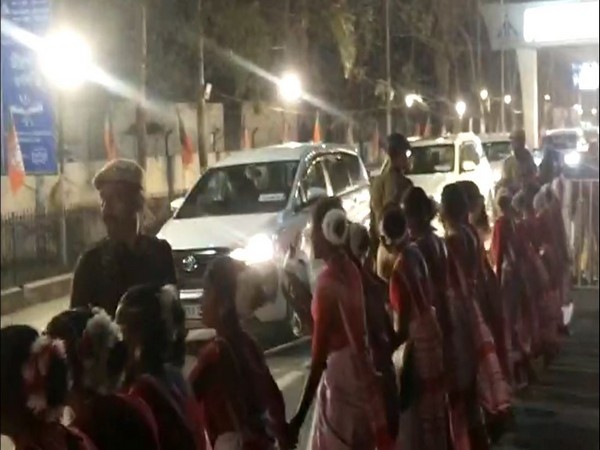 Cultural programmes accorded a colourful welcome to PM Modi. (Photo/ANI)