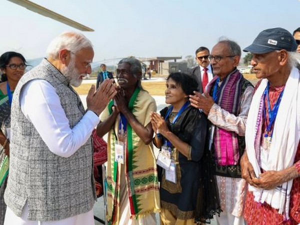PM Modi meets Padma awardees during his Odisha visit on Saturday. (Photo/X/@narendramodi)