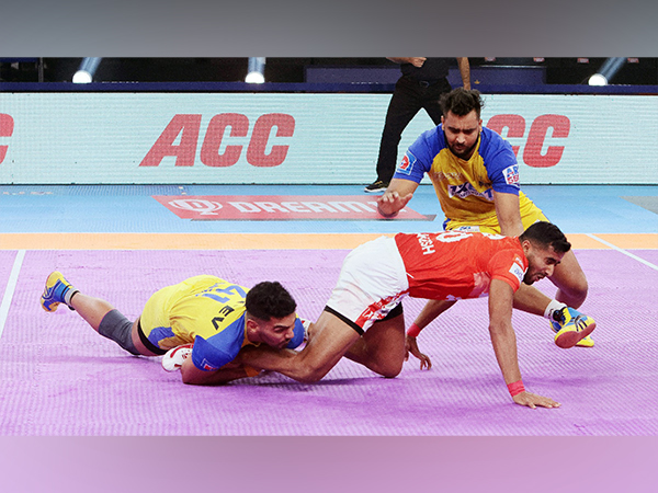 Gujarat Giants and Tamil Thalaivas in action. (Photo- PKL)