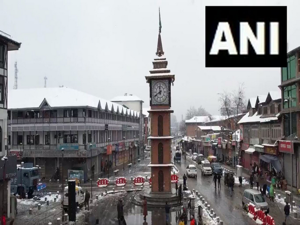 Drone visuals from Lal Chowk in Srinagar (Image/ANI)