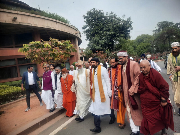 Religious leaders representing various minority sections reach Parliament (Photo/ANI)
