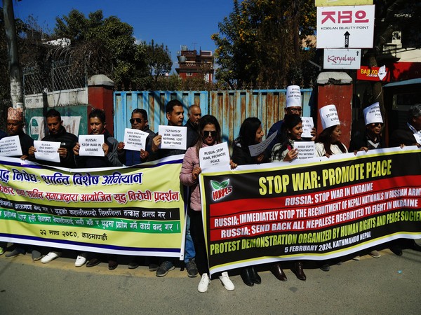 Nepali activists submit letter to Russian Embassy demanding repatriation and halt in recruitment of Nepali citizens (Photo/ANI)