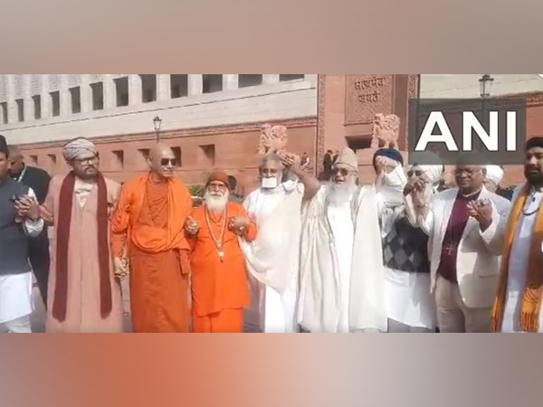 Religious leaders at the Parliament. (Photo/ANI)