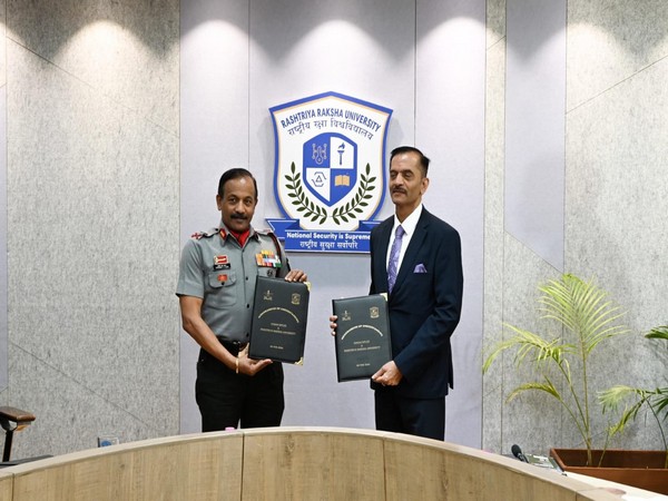 MoU signed between RRU and Assam Rilfes in Ahmedabad (Photo/ANI)