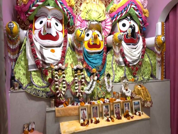 Pithe Puli festival celebrated in Hare Krishna temple at Agartala. (Photo/ANI)