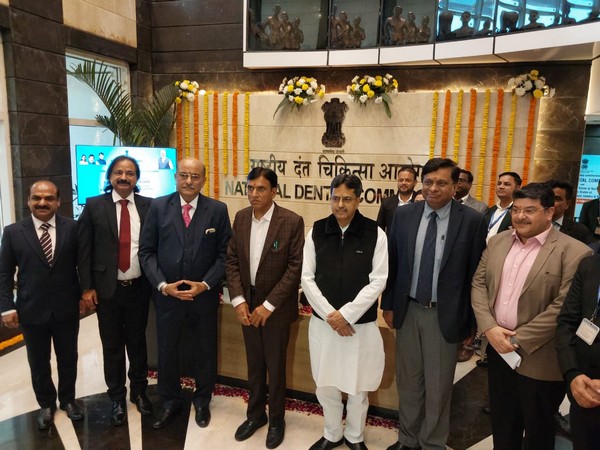 Tripura CM Manik Saha at inauguration of New Office Building of National Dental Commission. (Photo/ANI)
