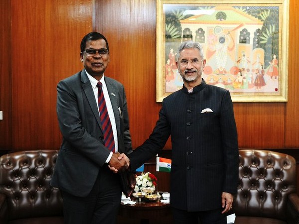 External Affairs Minister S Jaishankar meets Fiji Deputy PM Biman Prasad in Delhi. (Photo: X//@DrSJaishankar)