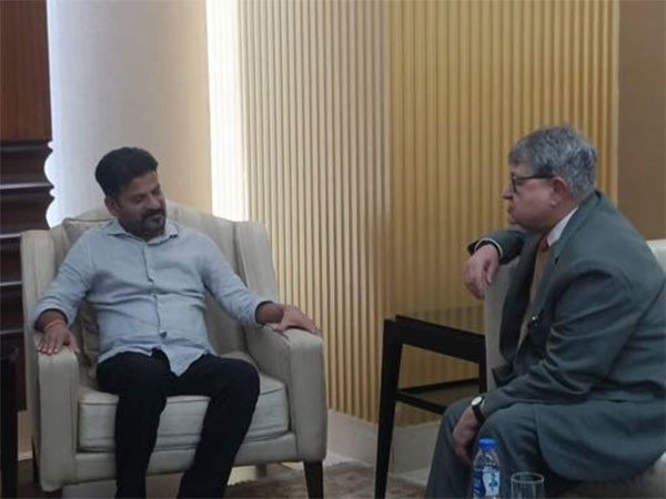Telangana Chief Minister A Revanth Reddy with NITI Aayog Vice-Chairman Suman Bery during a meeting in National Capital. (Pic credit:  @TelanganaCMO)