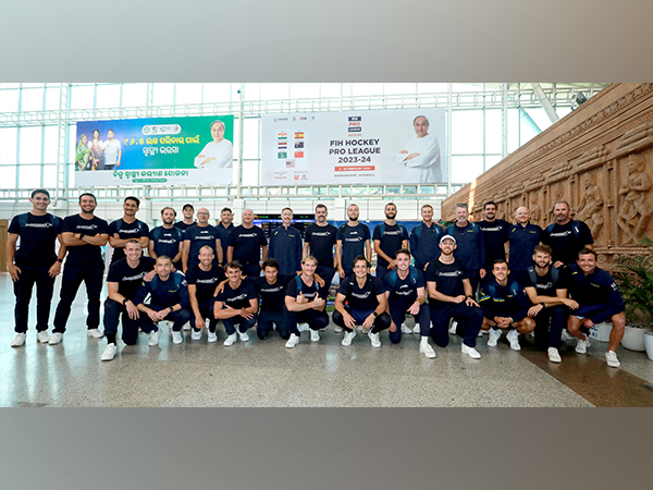 Australian men’s hockey team after arriving in Bhubaneswar (Image: HI)