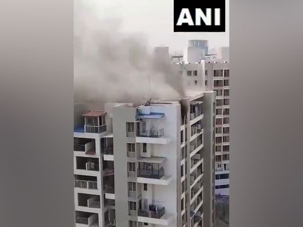 Fire breaks out at a residential building in Pune (Photo/ANI)