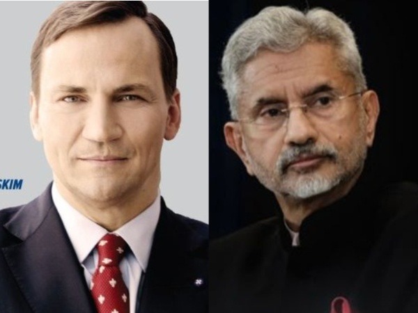 Poland Foreign Minister Radek Sikorski (left) and EAM Jaishankar (Right) (Photo/X)