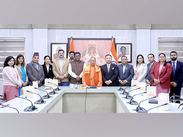 Uttar Pradesh Chief Minister Yogi Adityanath with the Nepali delegation (Photo: X @myogiadityanath)