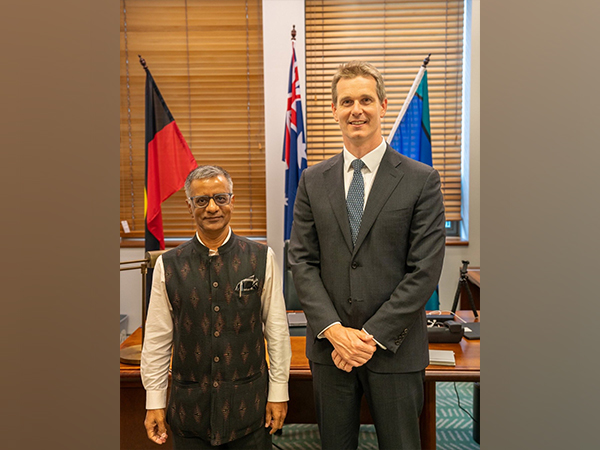 Indian High Commissioner Gopal Baglay with Australia MP Andrew Charlton (Photo/X @HCICanberra)