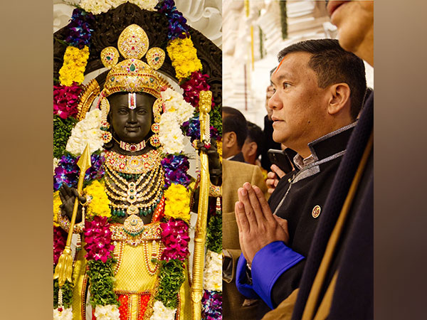 Arunachal Pradesh Chief Minister Pema Khandu visits Ram temple in Ayodhya. (Photo: @PemaKhanduBJP)