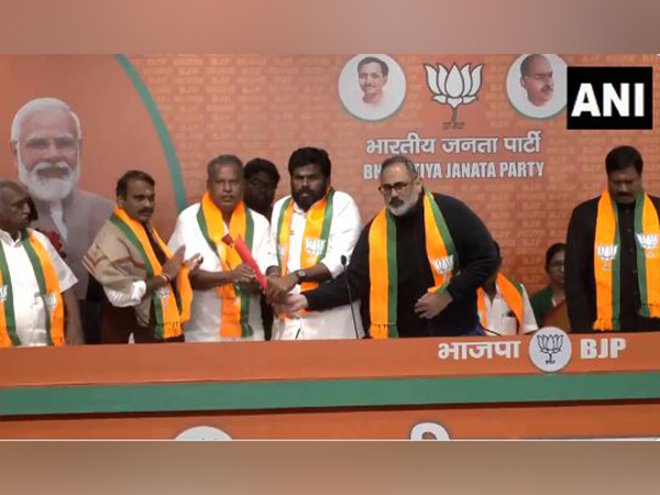 Various former AIADMK leaders joins BJP in Delhi (Photo/ANI)