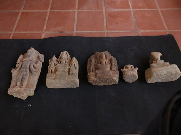 Archaeological Survey of India discovers five exquisite sandstone sculptures (Image Credit: X/@peacepalace_kh)