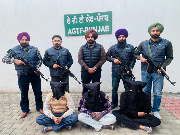 Punjab Police arrest three associates of terrorists Lakhbir Landa and Harwinder Rinda from Amritsar. (Photo: Punjab Police)