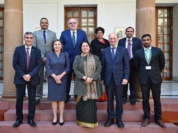 MoS Meenakashi Lekhi hosts farewell luncheon for Argentina's outgoing ambassador Hugo Javier Gobbi. (Photo: X//@M_Lekhi)