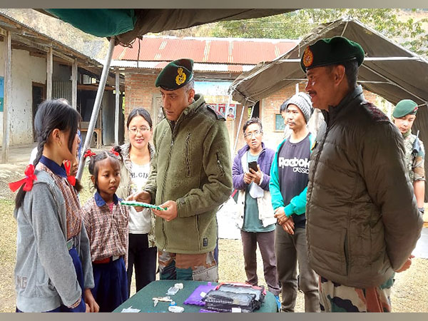 Assam Rifles conducts education workshop in Chiru village (Photo/ANI)