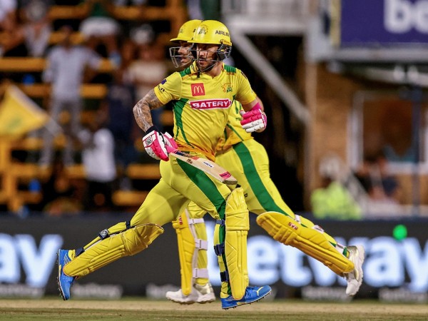 Faf Du Plessis and Leus du Plooy in action. (Photo- SA20)