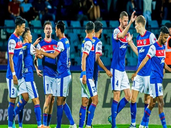 Bengaluru FC celebrating their win. (Photo- ISL)