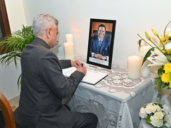 External Affairs Minister S Jaishankar signs condolence book at the High Commission of Namibia in India