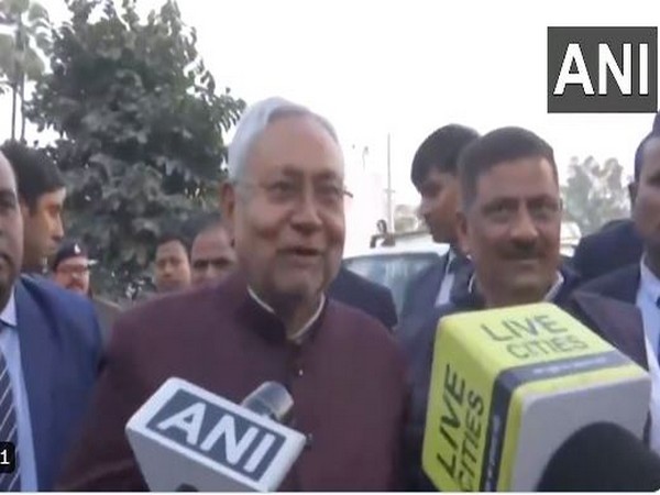 Bihar Chief Minister Nitish Kumar at Patna Airport (Photo/ANI)