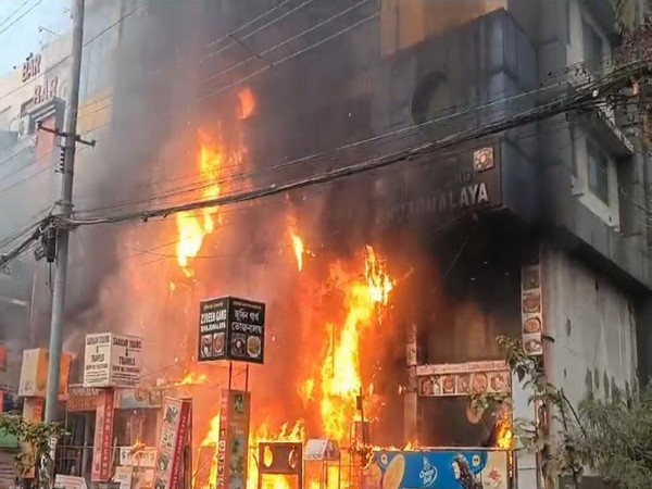 Ganeshguri shopping complex engulfed in fire (Photo/ANI) 