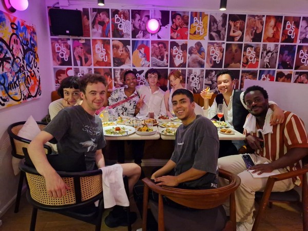 Adarsh Gourav with 'Aliens' cast (Image source: X) 